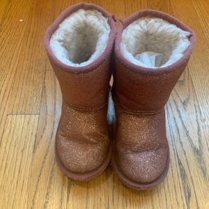 Girls size 10 pink glitter uggs